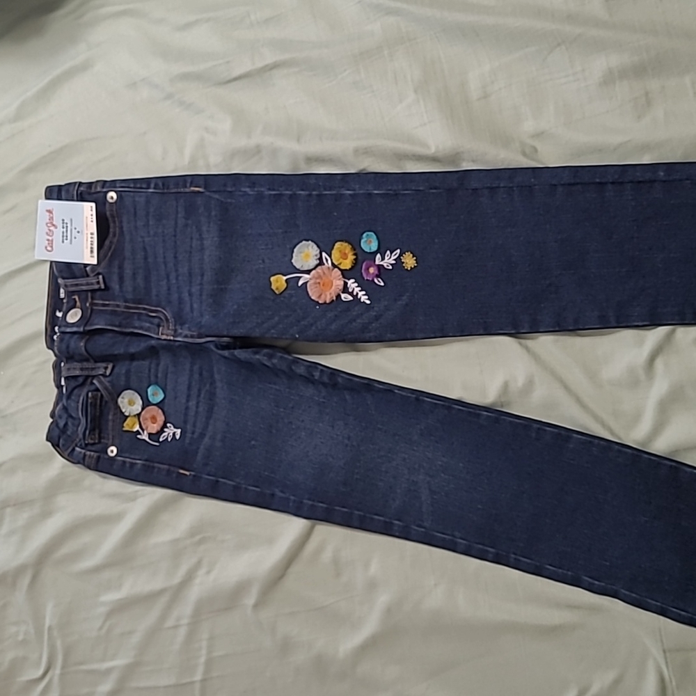 Brand new embroidered jeans